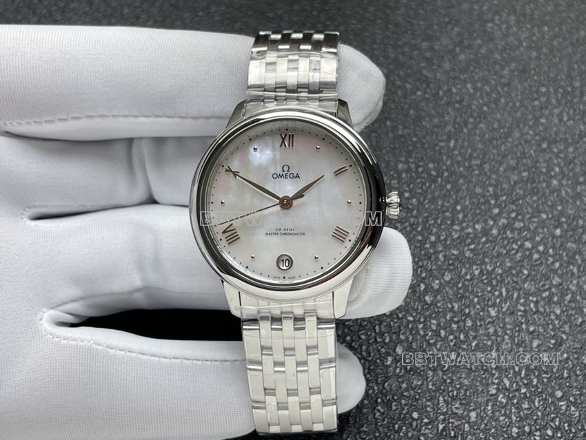 VS FactoryOmega De Ville top-tier 1:1high-quality replica white mother-of-pearl plate 434.10.34.20.05.001front live photo