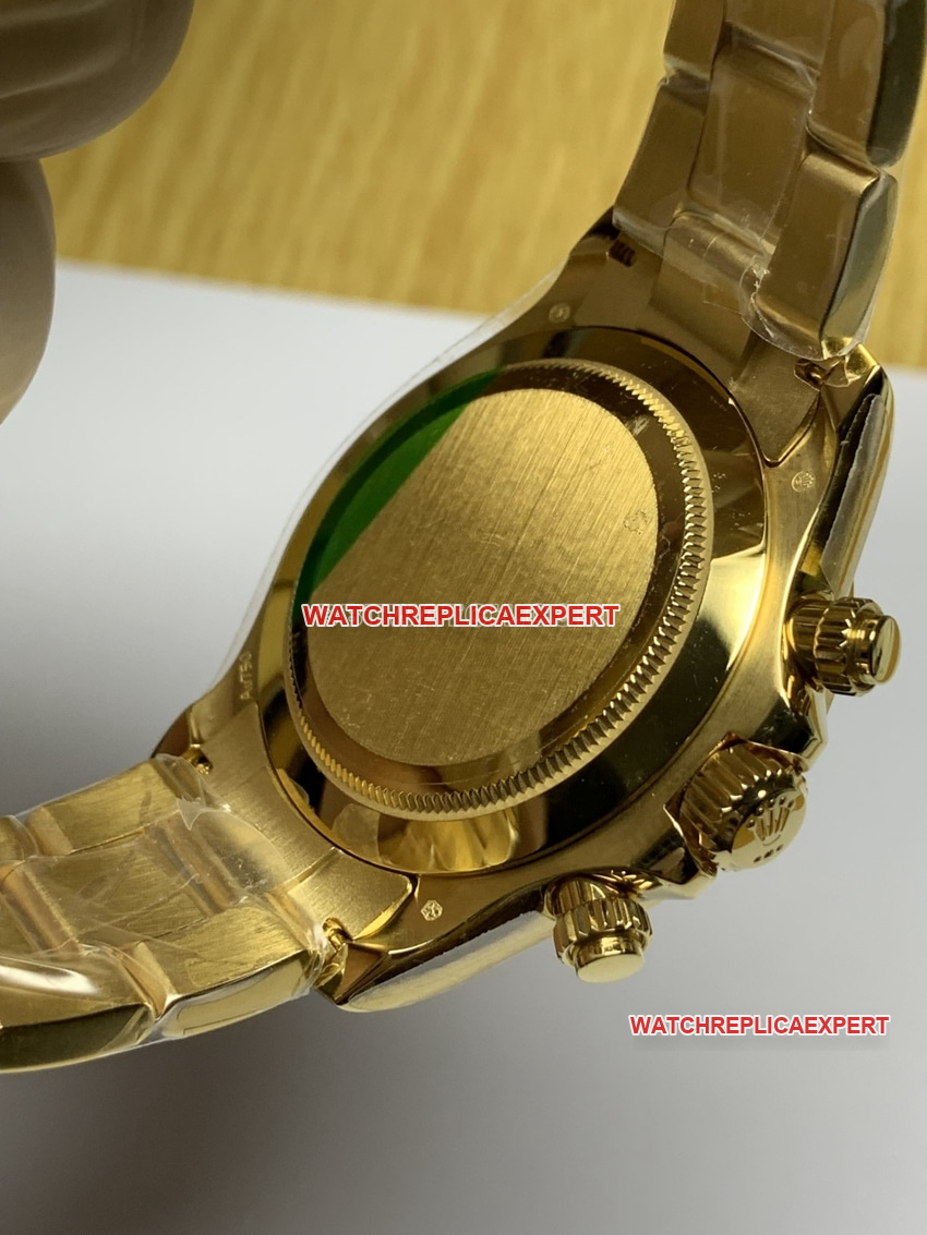 RolexDaytonatop-tier 1:1super clone white mother-of-pearl disc diamond bezelyellow goldsteel bracelet caseback live photo