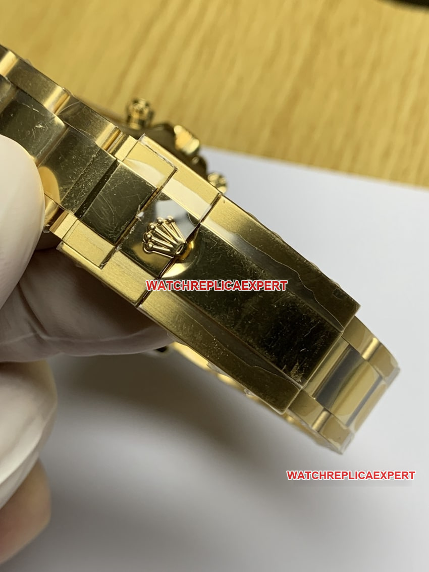 RolexDaytonatop-tier 1:1super clone white mother-of-pearl platediamond bezelyellow goldsteel bracelet braceletlive photos