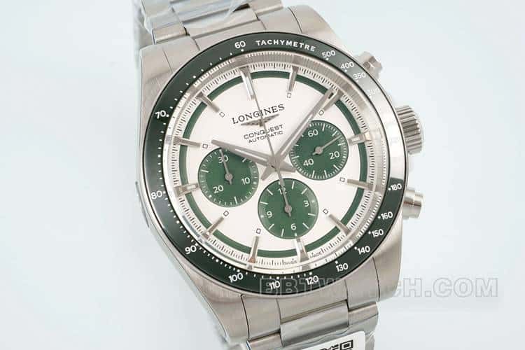 AFLongines Concas 1:1super clone silver dialsteel bracelet model L3.835.4.02.6front live photo