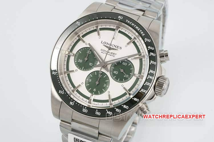 AFLongines Concas 1:1super clone silver dialsteel bracelet model L3.835.4.02.6front live photo