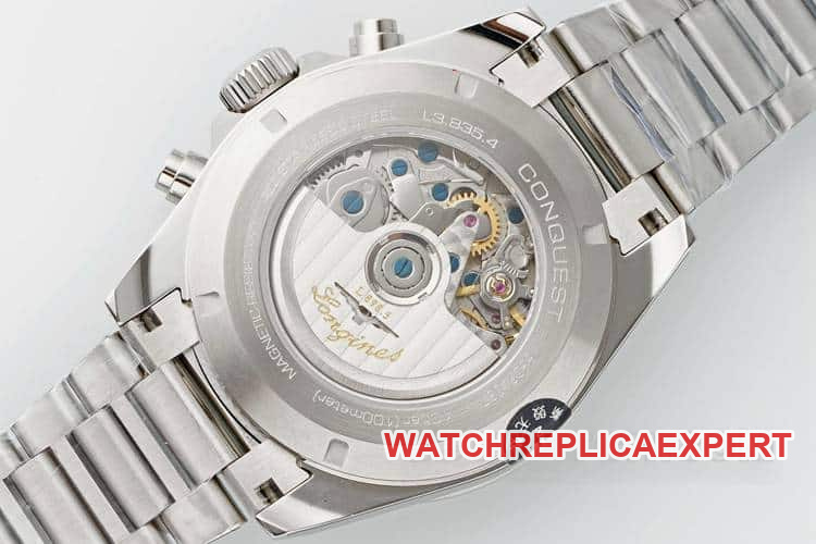 AFLongines Concas 1:1super clone silver dialsteel bracelet model L3.835.4.02.6caseback live photo