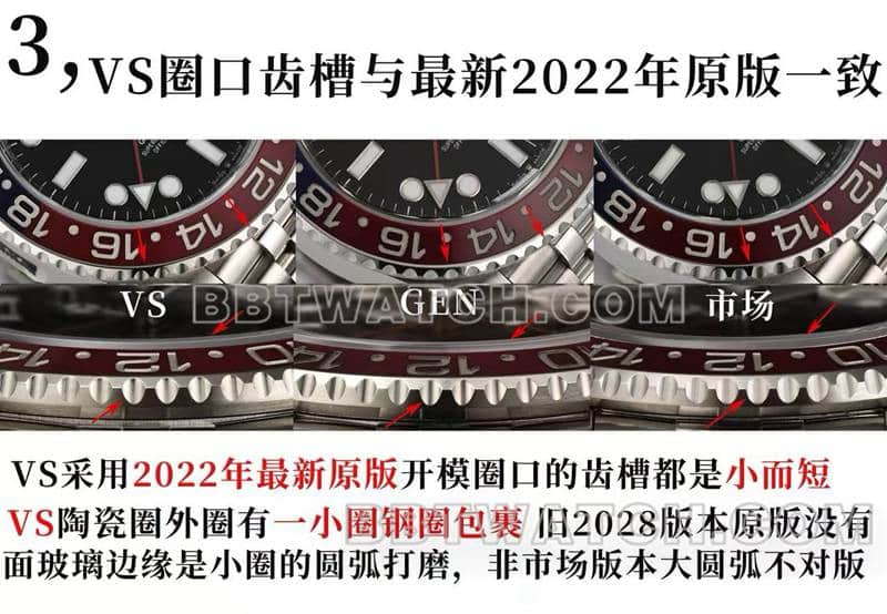 Factory C Rolextop-tier replica watch GMT-Master type IIPepsi bezel126710 real and fake comparison review front live photo