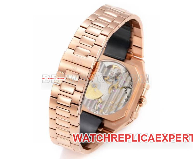 Patek Philippe super clone watch 3k factory 45mm brown green dial240psmovementrose goldsteel bracelet model 5822braceletlive photos
