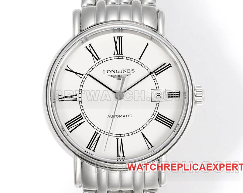 Longines best replica watch XC factory elegant 40mm white dialL888 mechanical movementsteel bracelet model front live photo