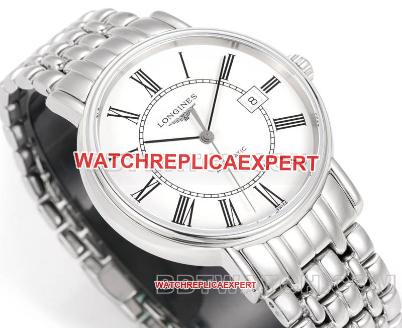 Longines best replica watch XC factory elegant 40mm white dialL888 mechanical movementsteel bracelet model front live photo