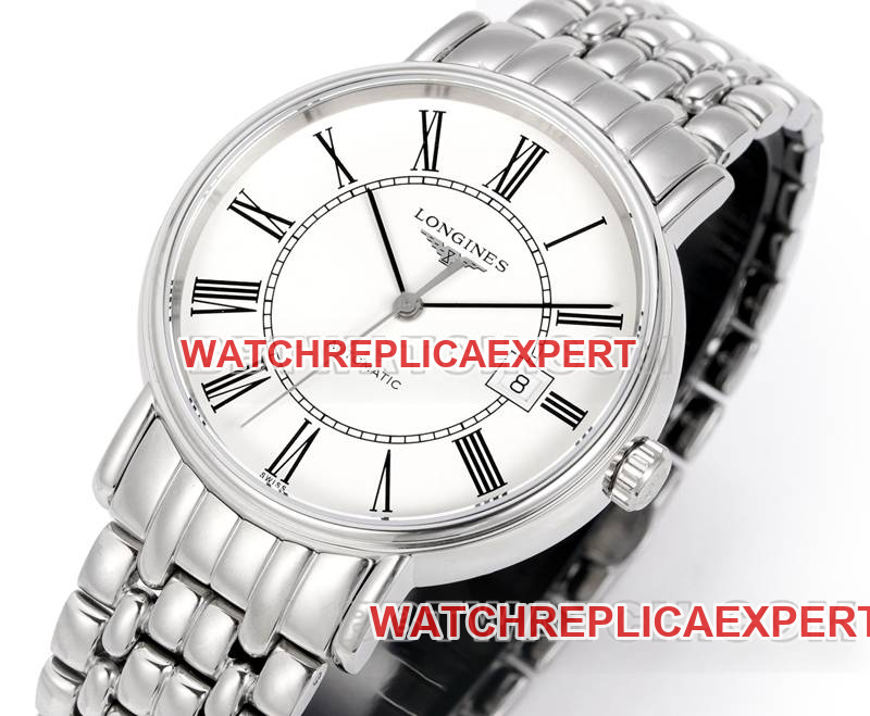 Longines best replica watch XC factory elegant 40mm white dialL888 mechanical movementsteel bracelet model front live photo