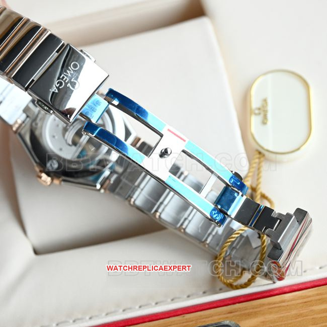 Best Replica Watch Omega Constellation Purple Dial 28mm Quartz Buckle Real Photos