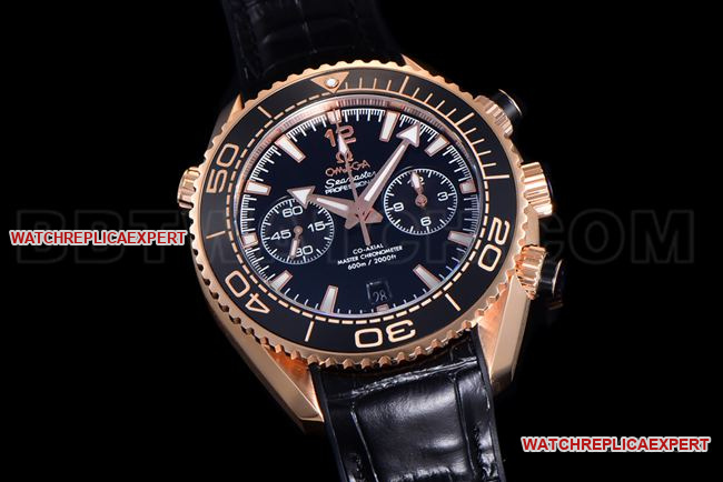 Super clone watch N1 factory SeamasterOmega 600m black dialrose gold leather braceletfront live photo