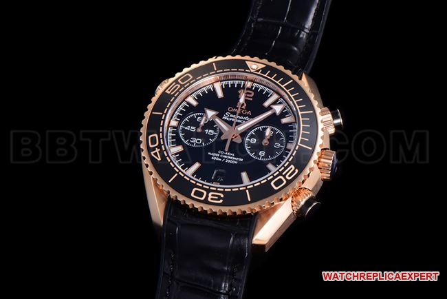 Super clone watch N1 factory SeamasterOmega 600m black dialrose gold leather braceletfront live photo