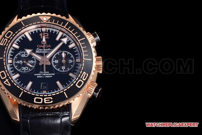 Super clone watch N1 factory SeamasterOmega 600m black dialrose gold leather braceletfront live photo