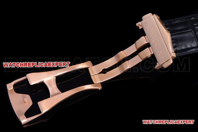 Super clone watch N1 factory SeamasterOmega 600m black dialrose gold leather braceletclasp live photos