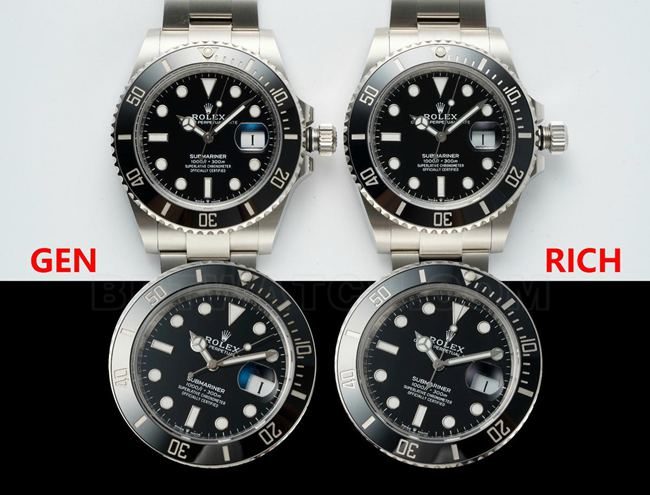 RICH factory RolexBlack Submarinertop-tier replica comparison contrast genuine difference appearance live photos
