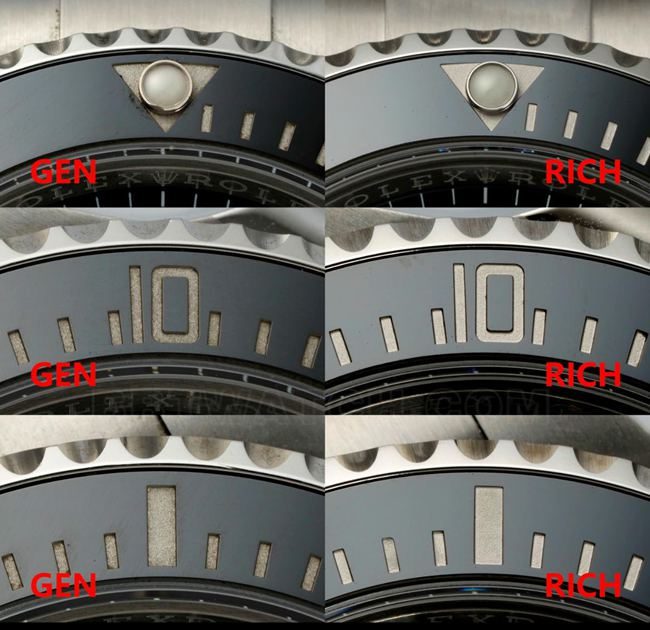 RICH factory RolexBlack Submarinertop-tier replica comparison contrast genuine difference appearance live photos