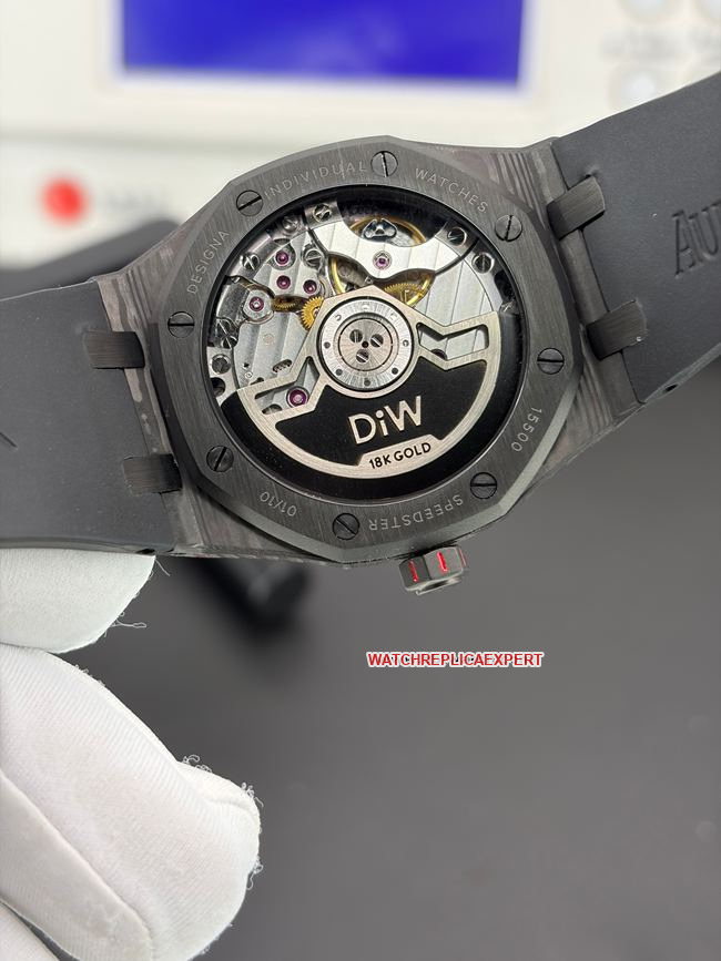 Super clone watch DIW factory Royal OakAudemars Piguet carbon fiber 15500 caseback live photo