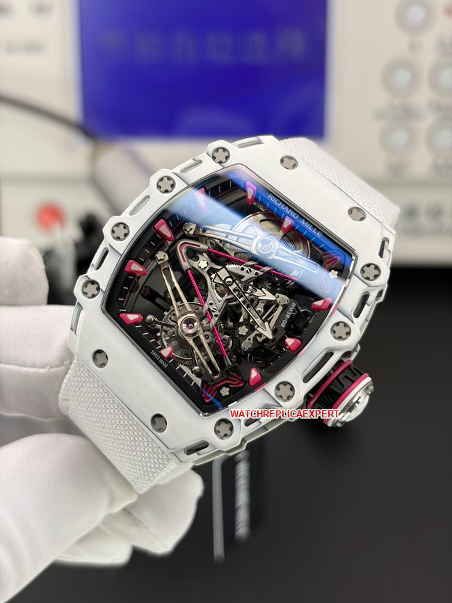 top-tier replica watch RM 38-02 hollow dialtourbillon mechanical front live photo