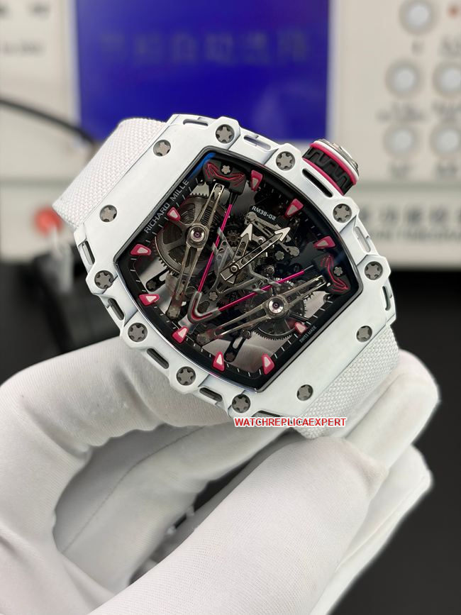 top-tier replica watch RM 38-02 hollow dialtourbillon mechanical front live photo