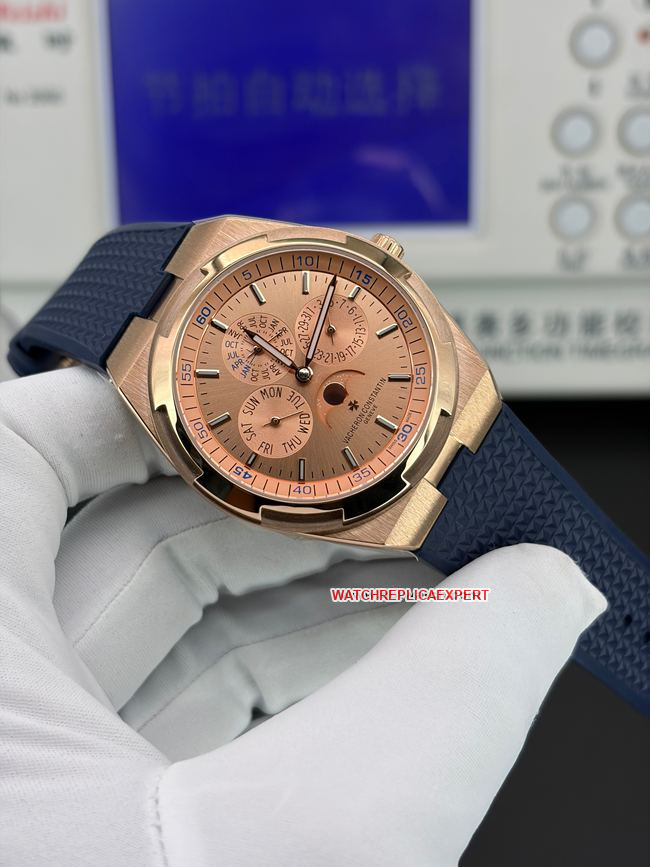 top-tier replica watch TW factory travels all over the world Vacheron Constantin gold plate perpetual calendar 4300Vfront live photo