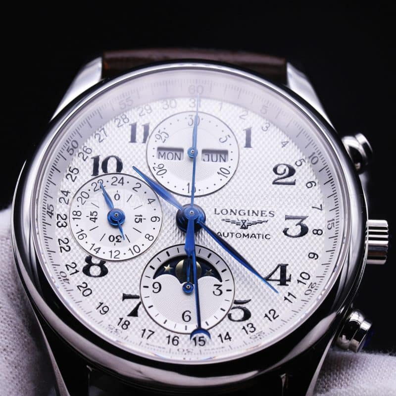 How about the Longines famous moon phase eight-pin multi-function Replica review - front view of elegant and charming watch