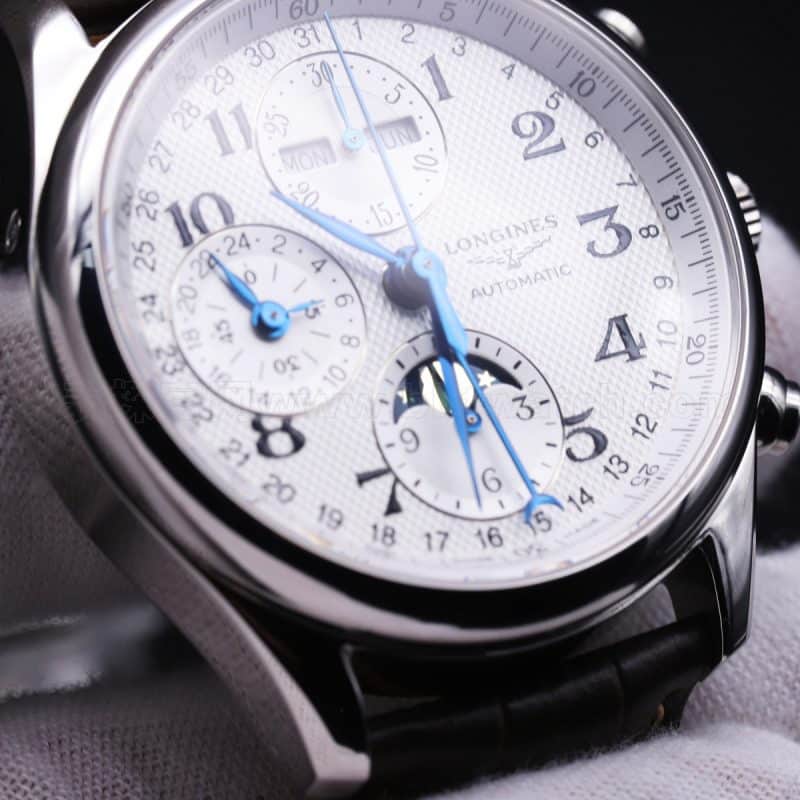 How about the Longines famous moon phase eight-pin multi-function Replica review - front view of elegant and charming watch