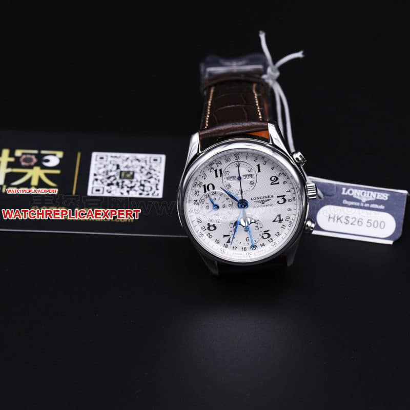 How about the Longines famous moon phase eight-pin multi-function Replica review - front view of elegant and charming watch