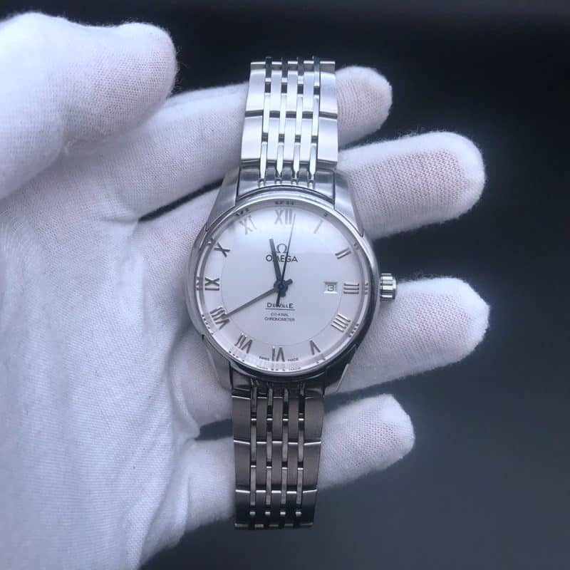 Omega De Ville replica watch comparison, OEM comparison between small and big manufacturers, front view