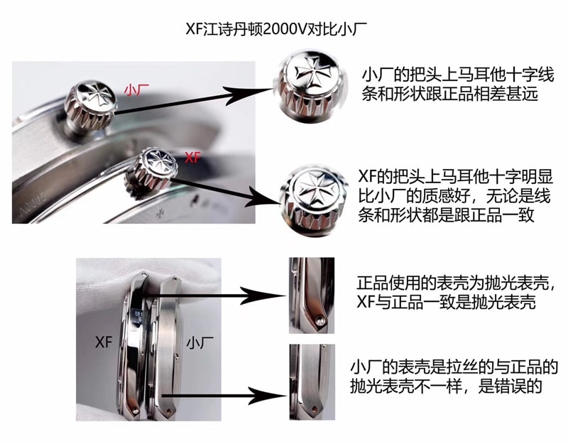 Replica Vacheron Constantin watch Zonghengsihai ultra-thin mechanical xf factory comparison table handle chart of small factory