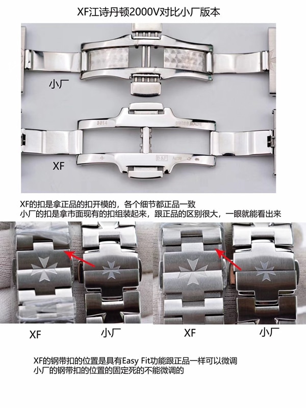 Replica Vacheron Constantin watch Zonghengsihai ultra-thin mechanical xf factory vs. small factory difference clasp chart