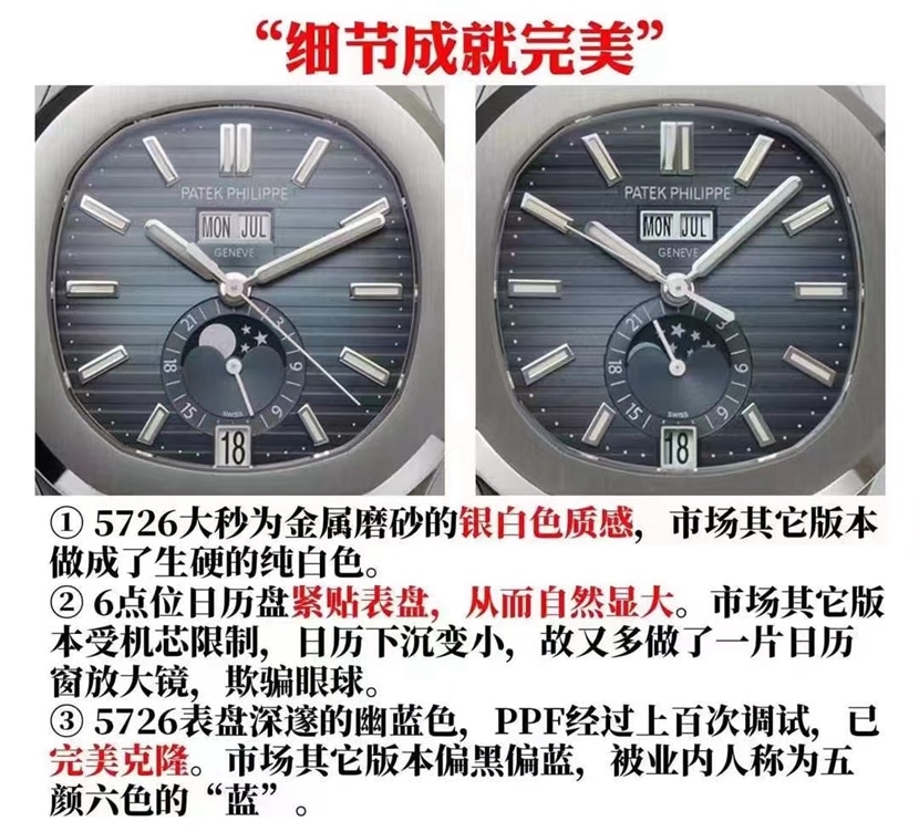 PPF Factory Patek Philippe Nautilus Ref. 5726/1A Moonphase Top Replica Annual Calendar Watch Real vs Fake Review