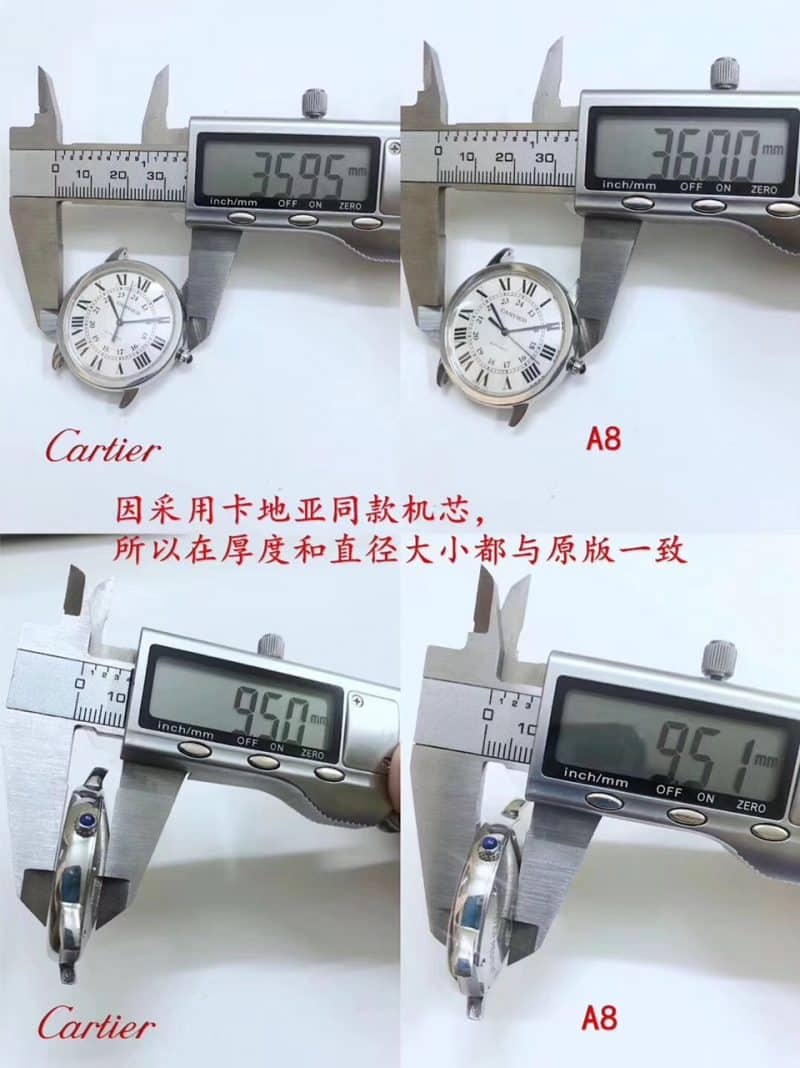 Cartier London Series 36mm replica watch review size chart