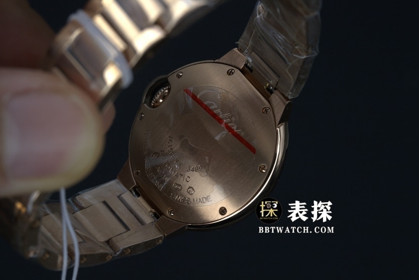 V6 factory Cartier blue balloon top-tier 1:1 high-quality replica watch ladies white dial blue needle steel bracelet model pictures and prices caseback live photo