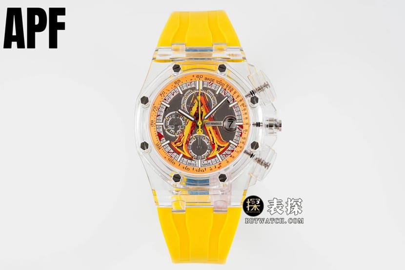 Audemars Piguet ceiling replica watch, APF Offshore replica watch, front real photo