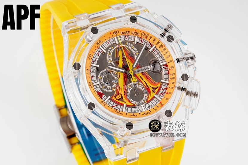 Audemars Piguet ceiling replica watch, APF Offshore replica watch, front real photo