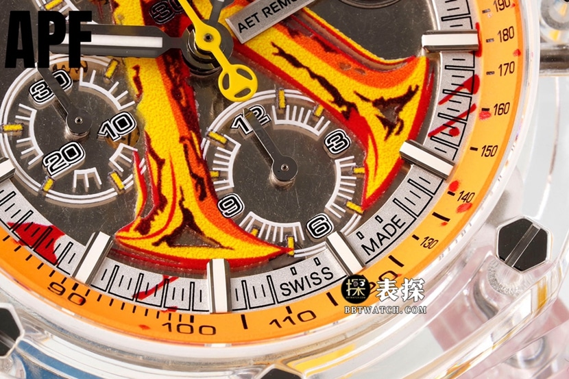 APF Offshore Bad Warrior Sunny Yellow Rubber Replica Watch 1:1 Front Actual Photo