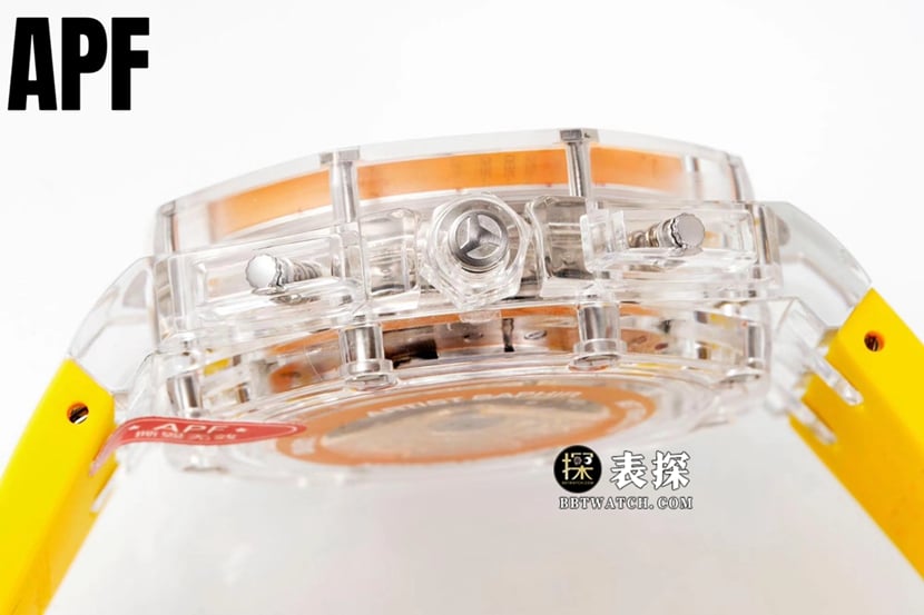 APF offshore Audemars Piguet 1:1 replica watch Bada Warrior Sunshine Yellow Rubber model side real shot photo