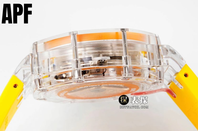 APF offshore Audemars Piguet 1:1 replica watch Bada Warrior Sunshine Yellow Rubber model side real shot photo