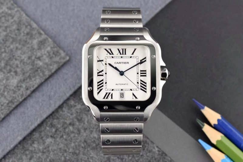 Cartier Santos series WSSA0009 (large size) replica watch authenticity review front view
