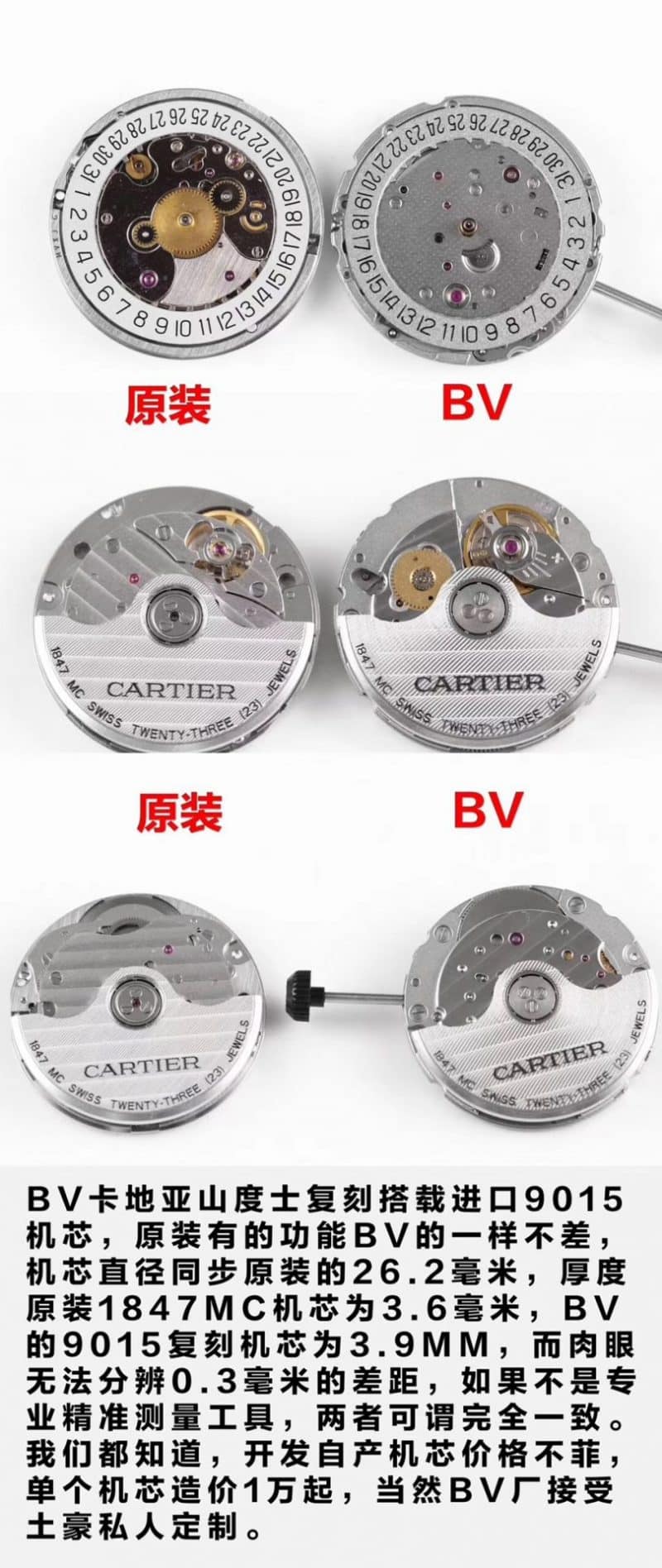 Cartier Santos series WSSA0009 (large size) replica watch authenticity review movement picture