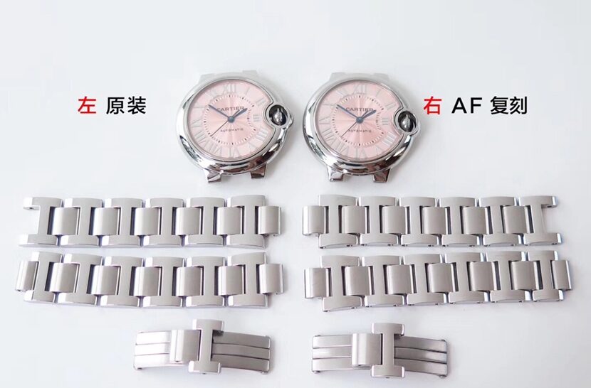 Cartiertop-tier replica watch, af blue balloon replica watch, front comparison picture