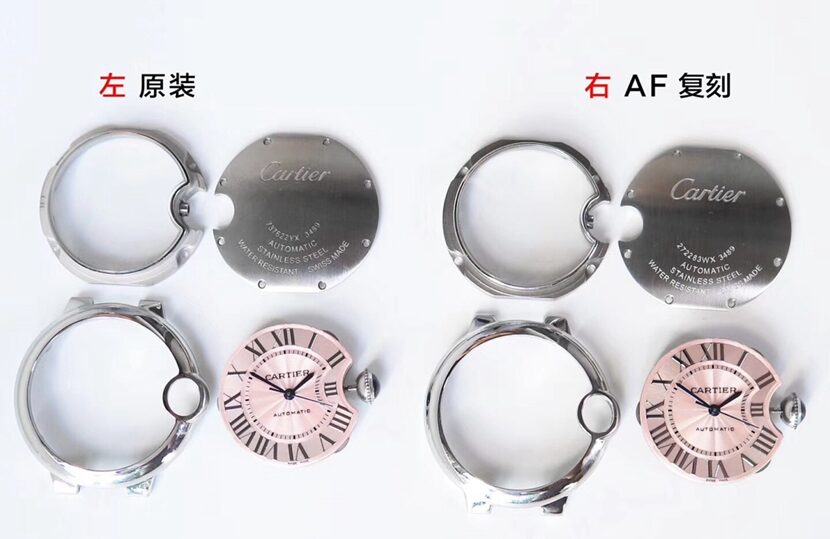 Cartiertop-tier replica watch, af blue balloon replica watch, front comparison picture
