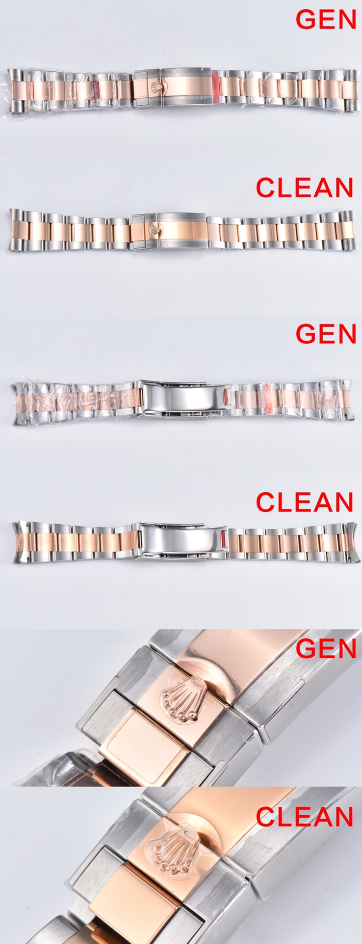 C Factory Yacht Master Model Chocolate Color Authentic and Fake Comparison Evaluation Rolextop-tier Replica Watch Bracelet Comparison Chart
