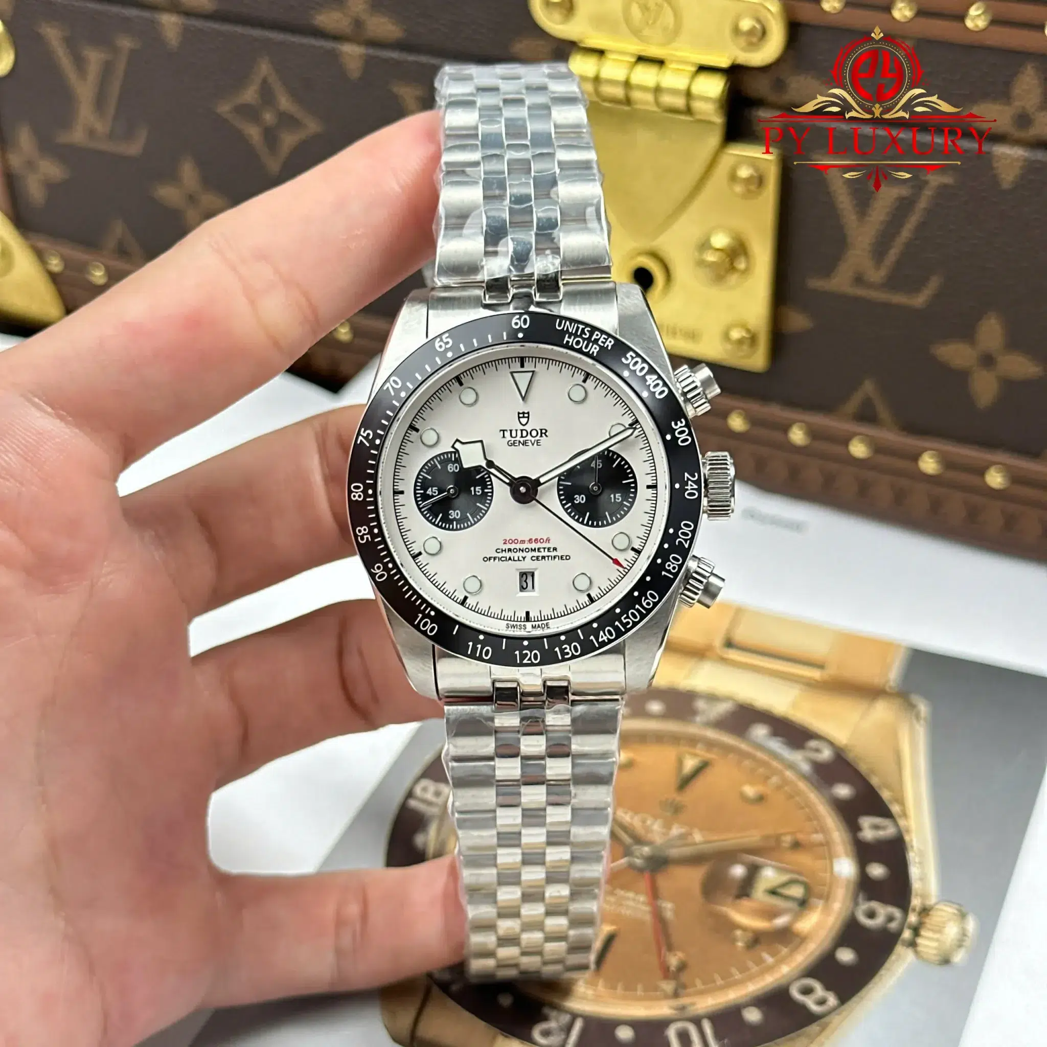 Tudor Black Bay Chrono 79360N White Dial Jubilee Bracelet Best Replica ZF 41mm