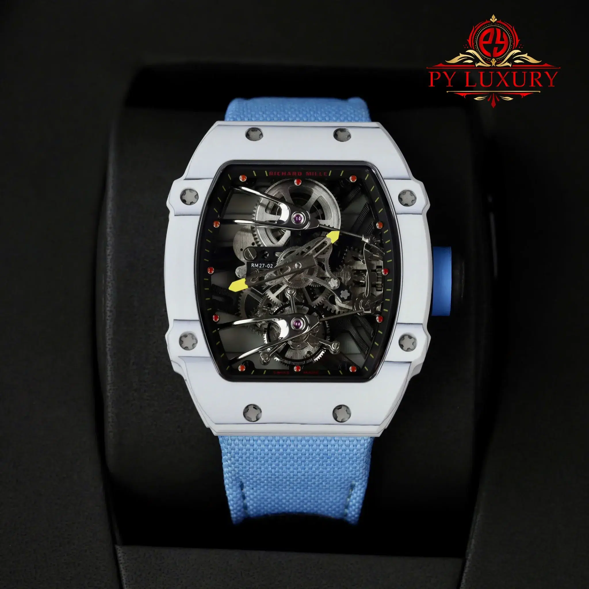 Richard Mille RM27-02 Rafael Nadal Tourbillon White Carbon Fiber Best Replica 39.7 x 47.7mm