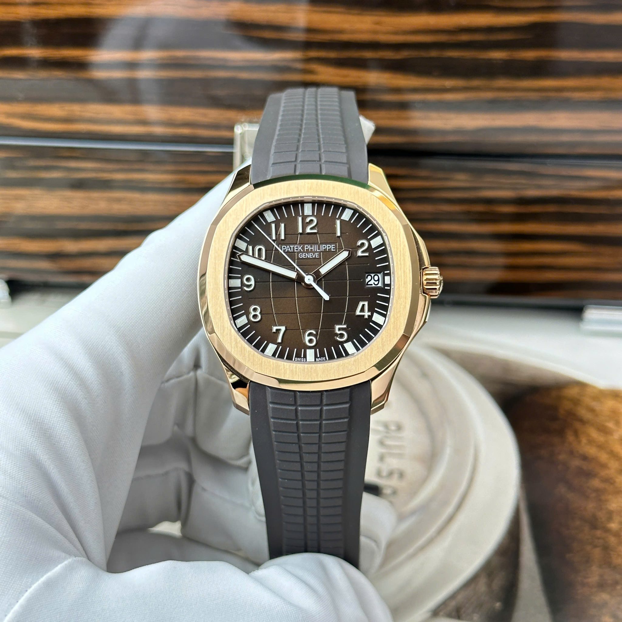 Patek Philippe Aquanaut 5167R-001 Rose Gold Modified Version Brown Dial + Hands + Movement Super Clone Best Replica 40.8mm