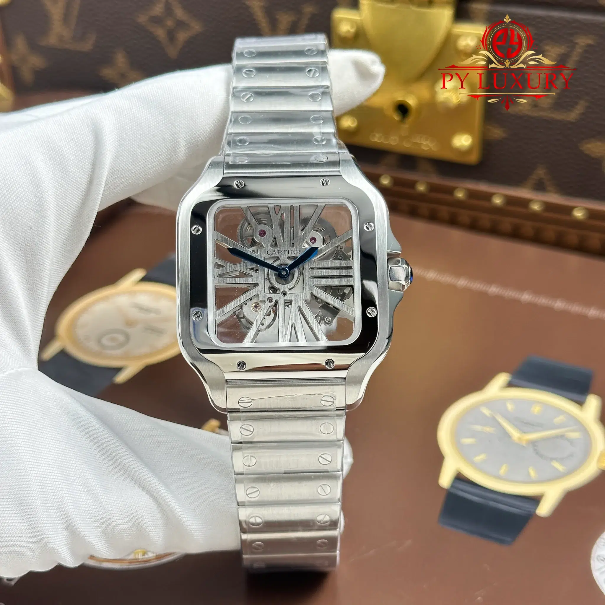 Cartier Santos Skeleton WHSA0015 Large Model Best Replica 1:1 MLF 39.8mm