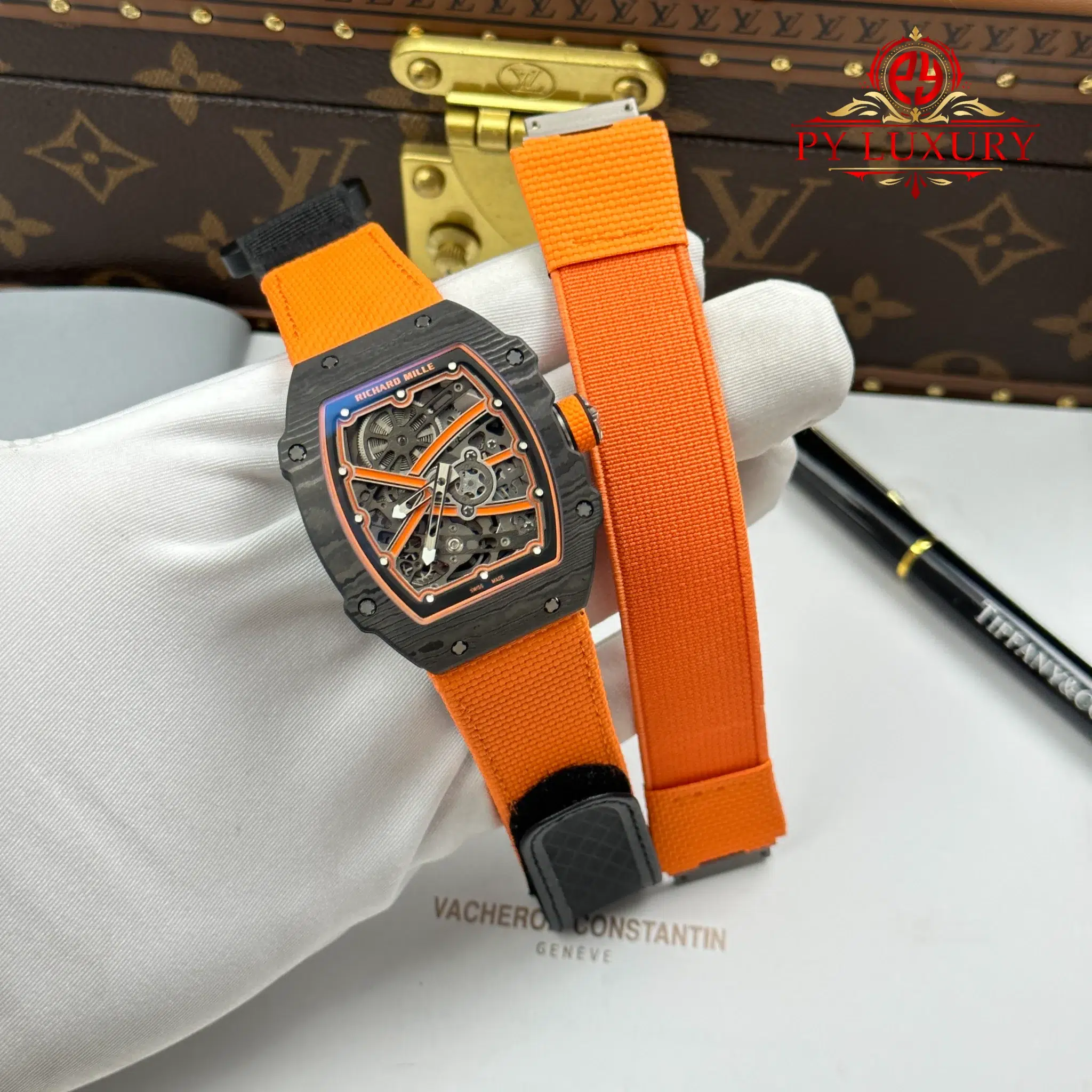 Richard Mille RM67-02 McLaren Lando Norris Extra Flat Black Carbon TPT Super Clone 38.7 x 47.52mm