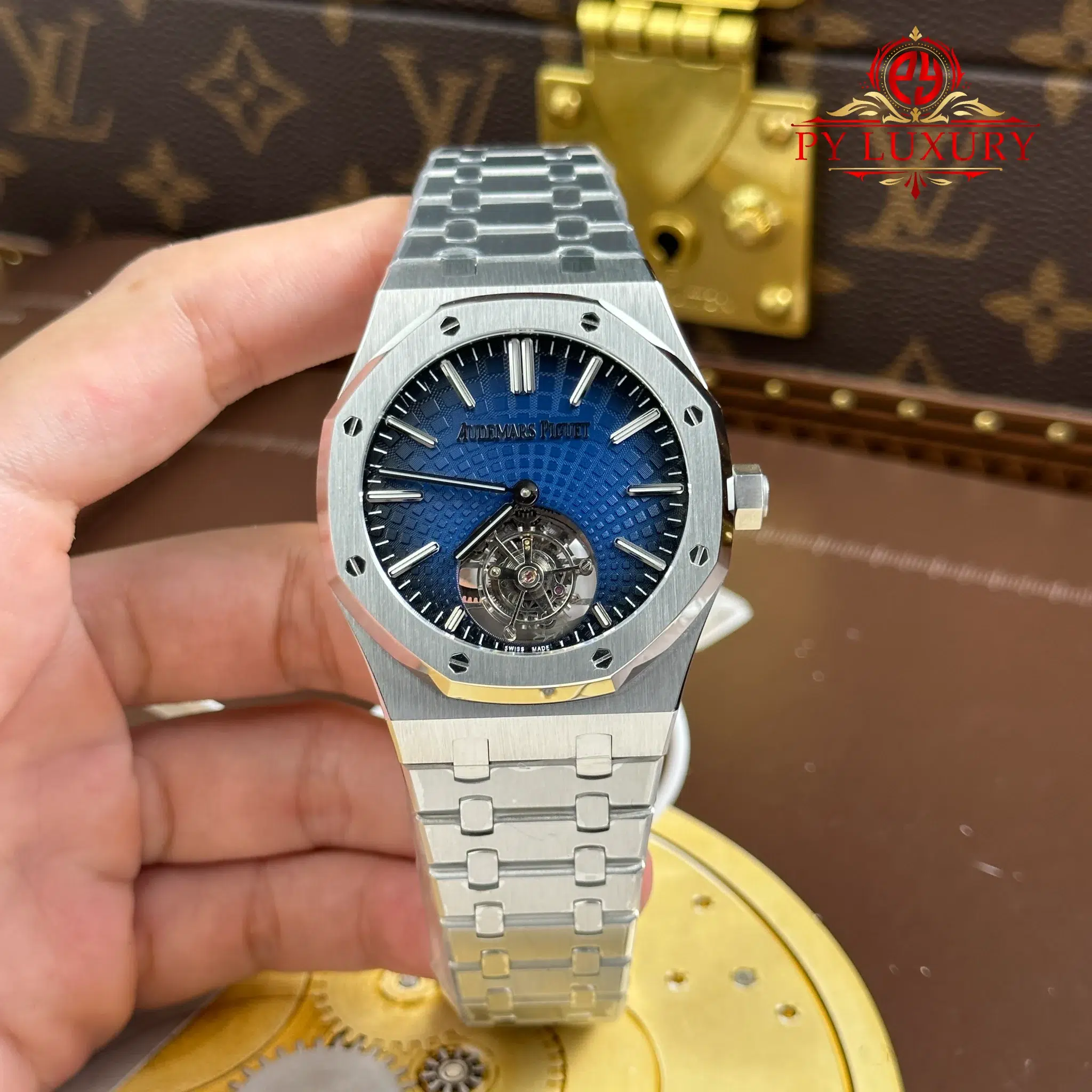 Audemars Piguet Royal Oak Flying Tourbillon 26530ST Selfwinding Blue Dial Best Replica BBS 41mm