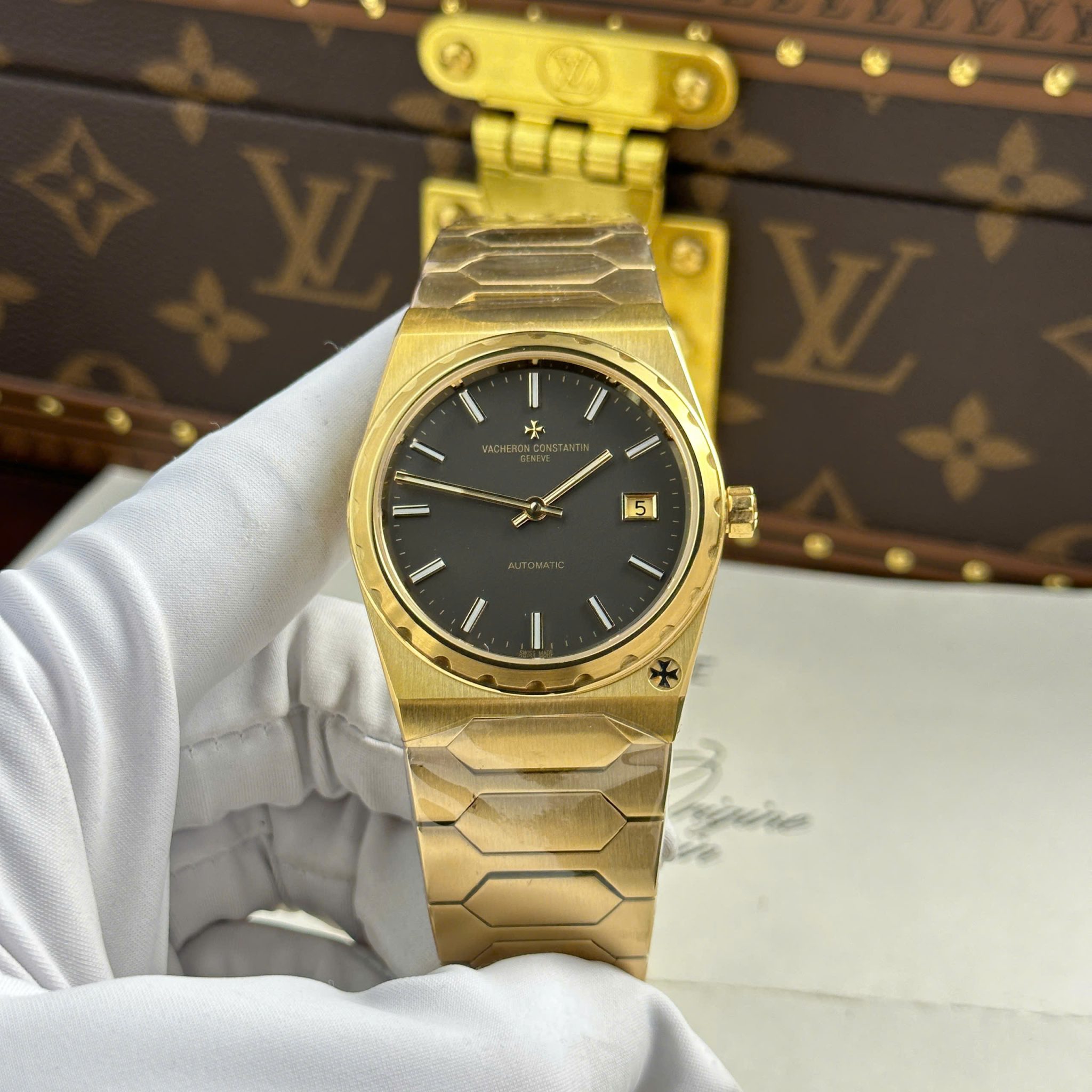 Vacheron Constantin Historiques 222 Vintage Yellow Gold Grey Dial 1:1 Best Replica 8+ Factory 37mm