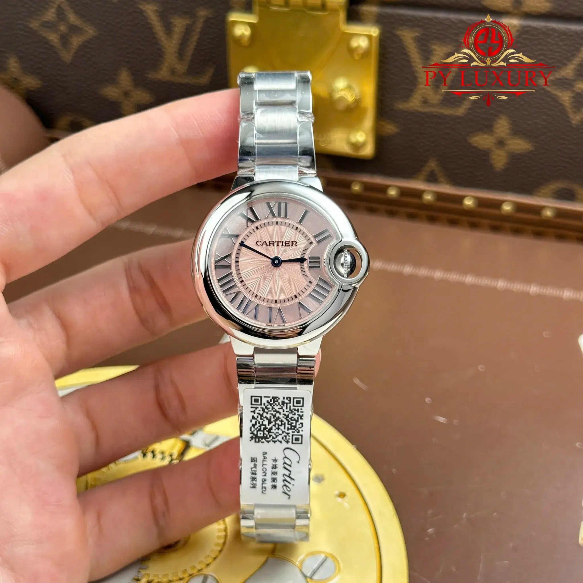 Cartier Ballon Bleu WSBB0033 Quartz Pink Dial Best Replica AF 33mm