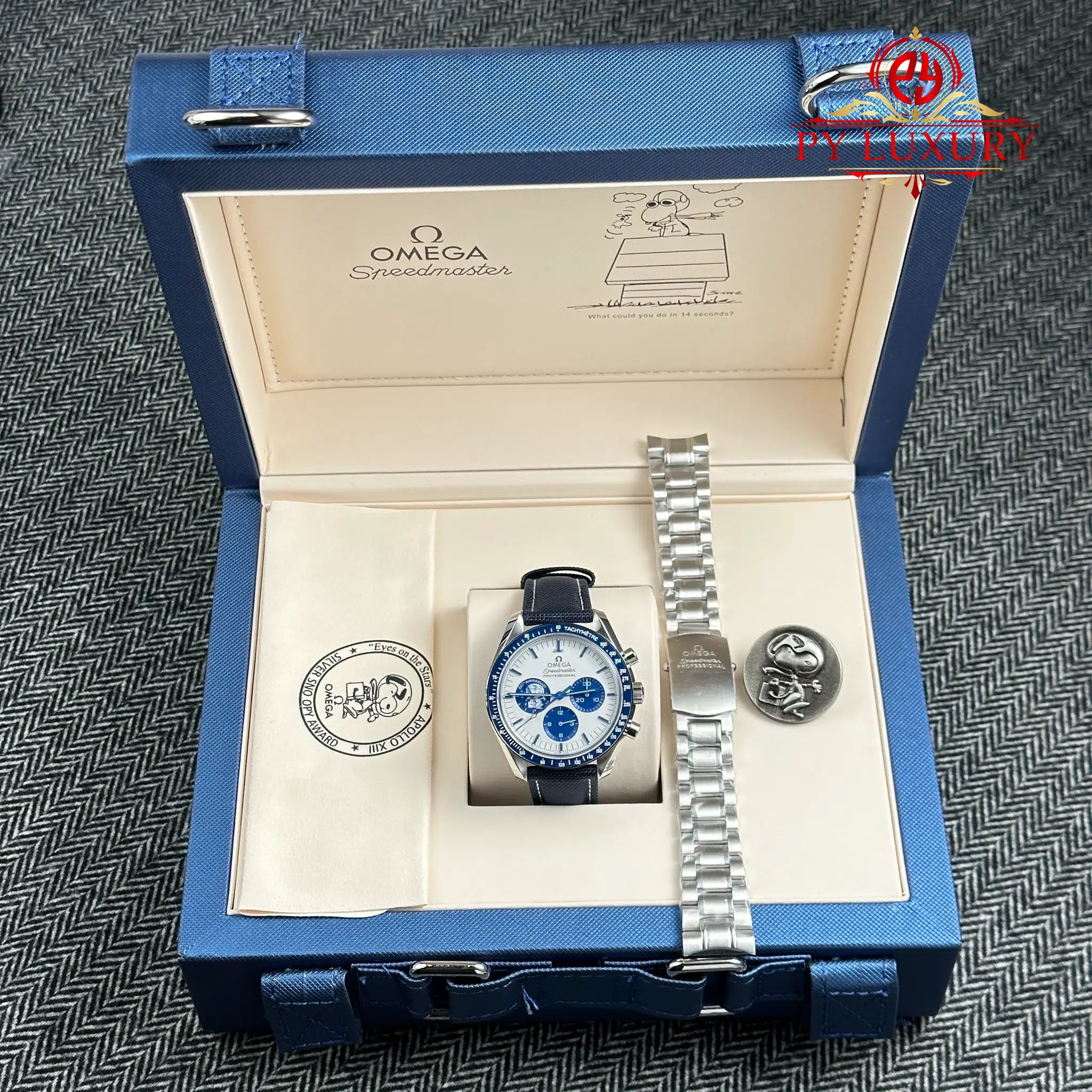 Omega Speedmaster Silver Snoopy 50th Anniversary Chronograph Best Replica 42mm